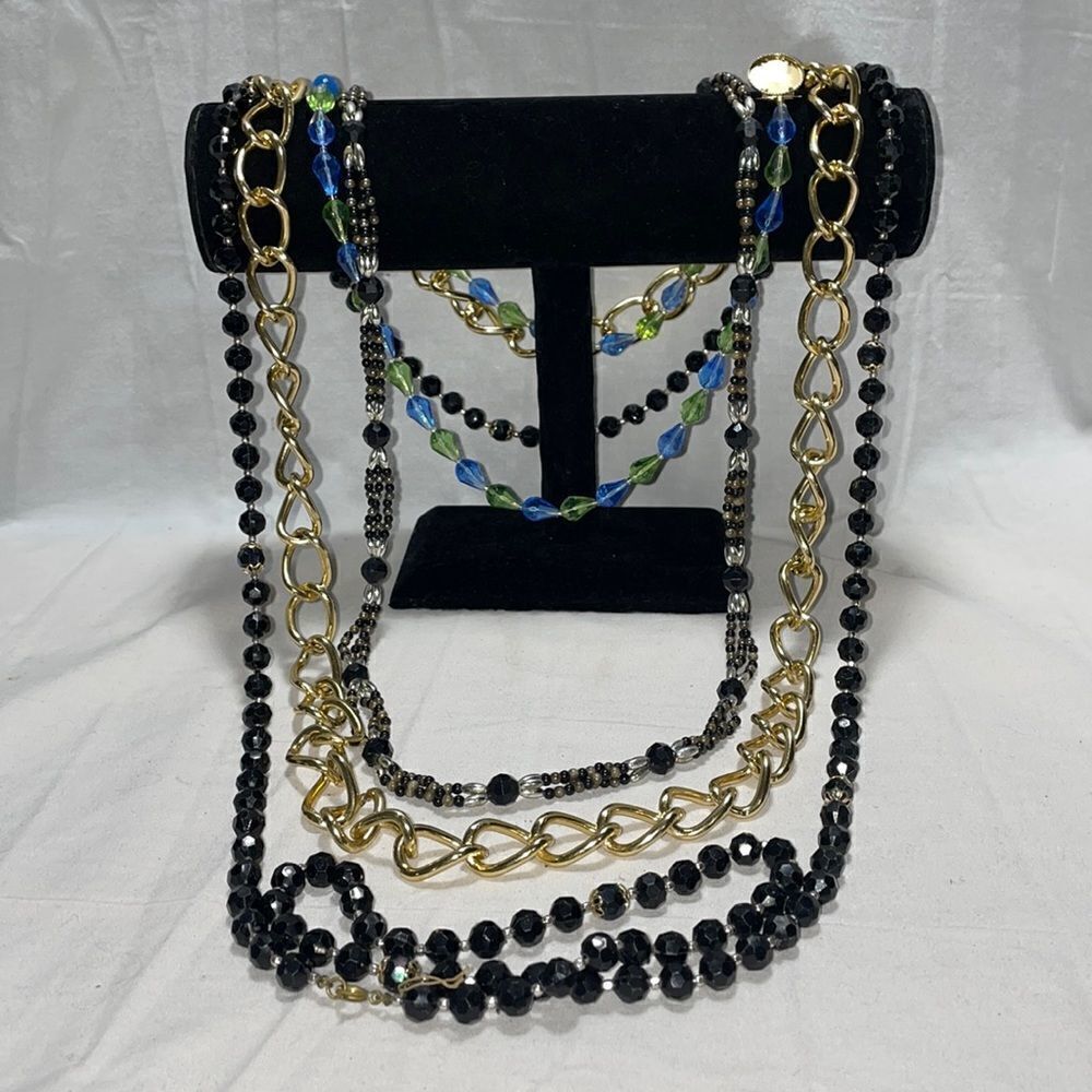 4 costume jewelry necklaces